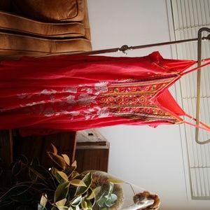 Asymmetrical embroidery dress